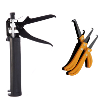 美缝施工工具省力手动助力阿斯卡利液压瓷砖地施工双管双组份美缝剂胶 黑色美缝枪+勾刀