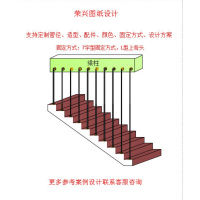 简约现代楼梯扶手室内阿斯卡利防护栏杆铁艺护栏阁楼家用围栏餐厅别墅 圆管7字型每米