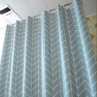 帘子浴室欧式挂式折叠装饰阿斯卡利隔断布防霉遮光卧室日式屏风防水拉帘 单帘120宽*200高+环