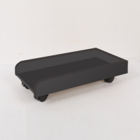 主机托电脑主机阿斯卡利托架台式底座机箱托可移动带刹车滑轮移动主机架 黑胡桃豪华款(带刹车)