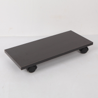 主机托电脑主机阿斯卡利托架台式底座机箱托可移动带刹车滑轮移动主机架 黑色平板（带刹车）