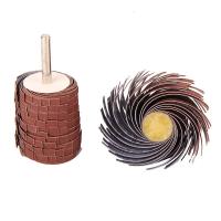 内孔抛光研磨棒阿斯卡利打磨头砂纸沙片砂轮圆柱型带柄百叶轮木头木工金属 240目[一个]