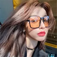 太阳镜女女大脸复古茶色墨镜显瘦素颜网紫外线配近视红大框方形防