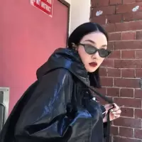 韩版潮复古蹦迪猫眼墨镜女近视嘻哈欧美网红太阳镜ins眼镜三角形