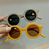 眼镜个性镜潮走秀小孩遮阳男女童防紫外线圆框墨镜宝宝太阳镜新款