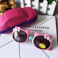 儿童太阳镜hello kitty偏光太阳镜软料可爱翻盖 护目防紫外线