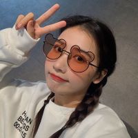 ins防造型潮眼镜紫外线太阳镜小熊墨镜女韩版可爱卡通彩色搞怪凹