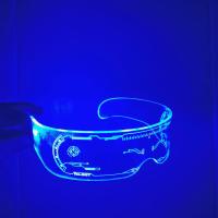 科幻酒吧蹦迪墨镜潮男网红快手红人七彩led太阳镜酷发光眼镜