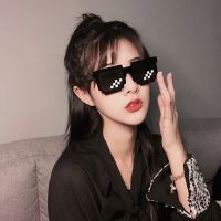 自拍神器眼镜软妹马赛克韩国创意恶搞二次元像素男女太阳墨镜