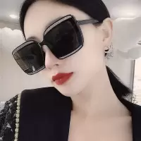 网红街拍百搭紫外线潮欧美大框黑色墨镜太阳镜方框防女大脸显瘦