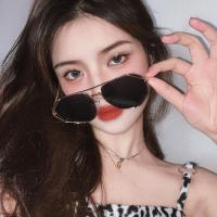 韩版复古ins设计感眼镜太阳镜港风个性多边形墨镜女装饰网红街拍