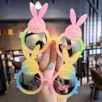 儿童太阳镜潮男童遮阳镜宝宝小兔子玩具眼镜紫外线幻彩女童墨镜防