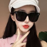 墨镜女款圆脸街拍太阳镜方框眼镜潮连体网红大框无边框超黑色偏光