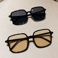 春夏复古浅太阳镜茶色眼镜显小脸显肤白防方形墨镜男女超大紫外线