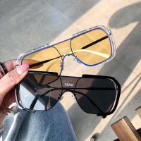 韩版潮墨镜2021新款潮ins网红方形眼镜女太阳镜防紫外线连体大框