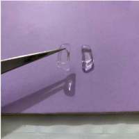 硅胶鼻托叶鼻托优质软无框眼镜架卡式鼻托鼻垫卡口式卡式眼镜配件|3号五副装