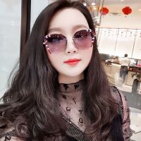 紫外线韩版太阳镜防红同款大脸年新款墨镜女网2021显瘦带钻ins潮