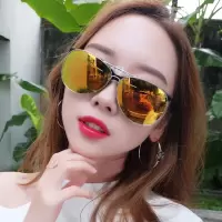 近视眼镜夹片太阳镜女偏光墨镜骑行钓鱼开车可上翻韩版复古蛤蟆镜