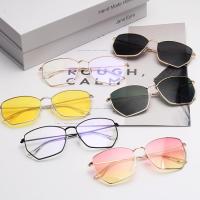 新墨镜ins时尚网红明星多边形同款街拍潮圆脸眼镜2019太阳镜男女