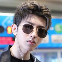 韩版复古蔡太阳镜女街拍男潮网红港味眼镜徐坤款2021ins墨镜