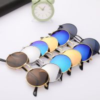 儿童太阳镜儿童眼镜男金属圆框复古太子眼镜时尚潮儿墨镜