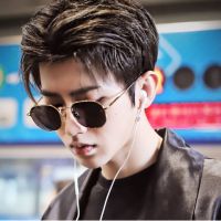 眼镜男士人嘻哈港风不规则方形小框圆脸墨镜蔡徐坤同款太阳镜女潮