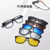 近视眼镜磁吸式新款可伸缩网红款磁力两用套镜可配太阳镜男女