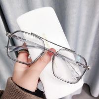 男女西装潮大框大感光变色防辐射近视眼镜脸防蓝光陈伟霆同款|灰银框+[防蓝光镜片] 125度[收藏送盒+布]