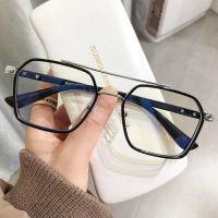 男女西装潮大框大感光变色防辐射近视眼镜脸防蓝光陈伟霆同款|黑银框+[防蓝光镜片] 450度[收藏送盒+布]