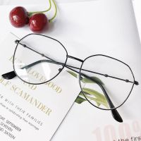 韩版全框复古眼镜框女潮圆形大框文艺圆脸配防辐射近视眼镜框配男|黑色 近视[250度]