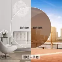 潮流框架近视眼镜女配镜男韩版抗辐射护眼防光感变色防蓝光紫外线|框+近视变茶色 左右眼525度