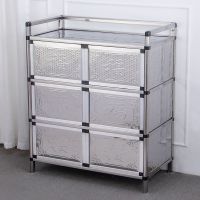 餐边柜不锈钢柜碗柜厨柜铝合金橱柜灶台柜菜鞋柜储物柜收纳柜经济