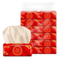 爽抽纸整箱喜字结婚抽纸婚礼婚庆喜事喜宴酒席专用餐巾纸|竹浆24包两提