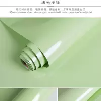 厨房防水防油贴纸橱柜餐桌家具翻新自粘墙纸灶台浴室洗手台面壁纸|珠光浅绿 40CM宽X0.5米长【试用品】