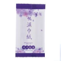 独立包装餐饮外卖网咖成人学生一次性随身便携小包湿巾纸可定制|青花瓷款 独立包装(100片装)-0.22/片