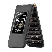 翻盖老人机超长待机移动联通双屏手机4g电信老人手机大字体老年机|黑色 移动4G联通2G