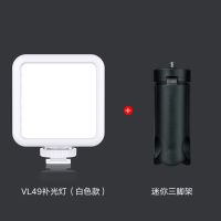 vl49迷你摄影灯柔光拍照摄影相机单反热靴补光灯便携灯|VL49补光灯(白色款)+迷你三脚架