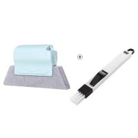 缝隙清洁刷洗扫窗户凹槽刷浴室地板刷家用强力清洁刷子地砖瓷砖刷|1个凹槽大擦+1个两用小刷 颜色随机发