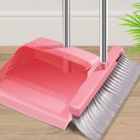 扫把簸箕家用套装单个扫帚扫地刮水器笤帚家用神器畚斗|全新升级熟胶梳齿簸箕【二件套】粉色