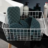 双面搓澡巾手套搓背神器拉背长条韩版磨砂强力去污去灰男女不疼|两件套手套款+长条拉背款 卡其色