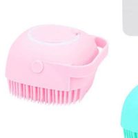 硅胶洗澡刷宝宝儿童婴儿搓器洗澡后背沐浴刷子软毛分装瓶浴花|颜色随机1个装+1个挂钩