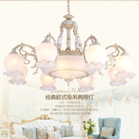吊灯客厅灯欧式吊灯卧室灯简欧田园书房灯玻璃餐吊灯铁艺吊灯灯具