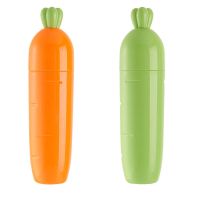 可爱萝卜漱口杯学生刷牙杯情侣刷牙杯子牙具盒旅行牙刷牙具盒套装|黄橘色+绿色