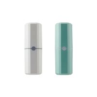 简约家用旅行洗漱杯漱口杯牙桶牙刷牙膏收纳盒牙具盒便携式套装|奶油白+牛油果绿 小清新[素色风]