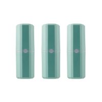 简约家用旅行洗漱杯漱口杯牙桶牙刷牙膏收纳盒牙具盒便携式套装|牛油果绿[3个装] 小清新[素色风]