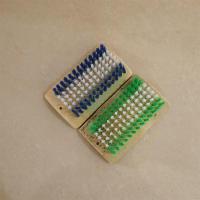 天然竹制鞋刷子硬毛洗鞋刷地毯刷家用洗衣刷长柄刷方形清洁地板刷|方块竹洗衣刷[5个装]