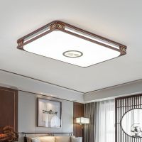 中式吸顶灯长方形客厅灯仿古实木卧室餐厅书房简约新款灯具