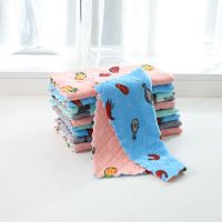 洗碗布不沾油抹布家用厨房擦手擦桌擦碗吸水巾加厚清洁毛巾|小号-新款图案随机 15条装