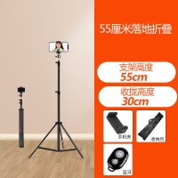 手机支架三脚架带补光灯双多机位拍摄自拍摄影线上考研复试考试三角架子万能录像落地多功能支撑架|55cm单机位+收纳包+蓝牙