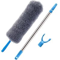 鸡毛掸子除尘家用可伸缩弯曲 扫蜘蛛网神器 打扫卫生神器灰尘掸子|1.2米杆子+鸡毛掸[套装]